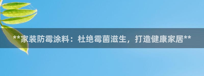 和记h188：**家装防霉涂料：杜绝霉菌滋生，打造健康家居**