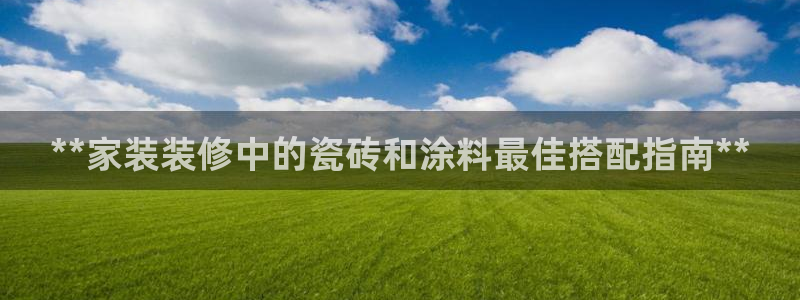 和记ag旗舰国际：**家装装修中的瓷砖和涂料最佳搭配指南**