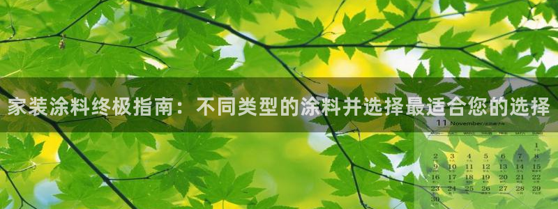 和记h8：家装涂料终极指南：不同类型的涂料并选择最适合您的选择