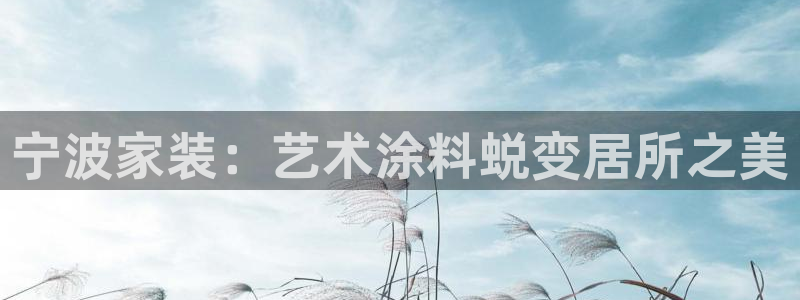 和记国际官网官网：宁波家装：艺术涂料蜕变居所之美