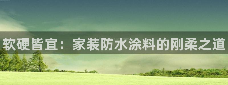 和记平台登录：软硬皆宜：家装防水涂料的刚柔之道
