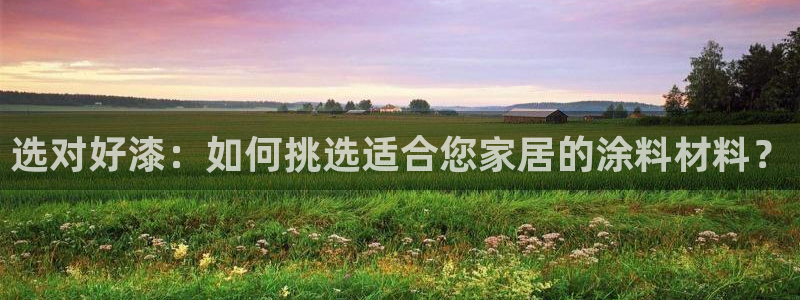 和记网页：选对好漆：如何挑选适合您家居的涂料材料？